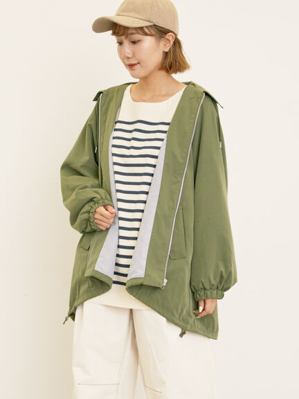 襟付きマウンテンパーカー(チャコールグレー/ベージュ/ブラウン/カーキ)|Samansa Mos2(サマンサ モスモス)通販