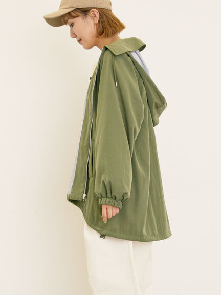 襟付きマウンテンパーカー(チャコールグレー/ベージュ/ブラウン/カーキ)|Samansa Mos2(サマンサ モスモス)通販