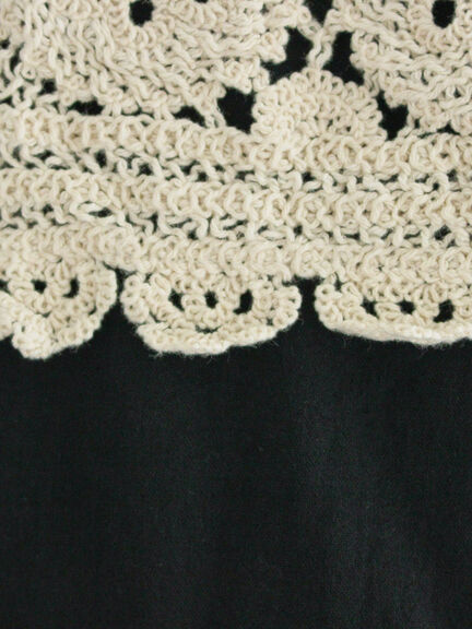 【WEB限定】胸元レース貼りチュニック(ブラック/キナリ)|Samansa Mos2(サマンサ モスモス)通販