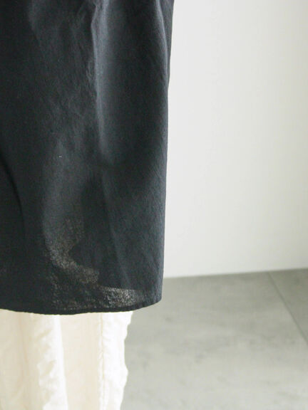 【WEB限定】胸元レース貼りチュニック(ブラック/キナリ)|Samansa Mos2(サマンサ モスモス)通販