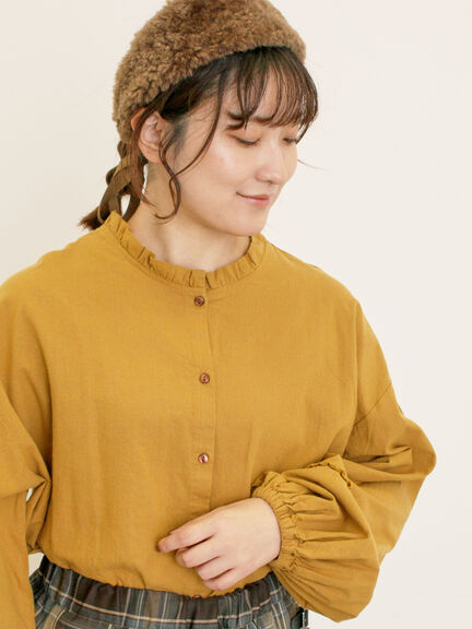 前後2WAY襟フリルチュニック(オフホワイト/チャコールグレー/マスタード)|Samansa Mos2(サマンサ モスモス)通販