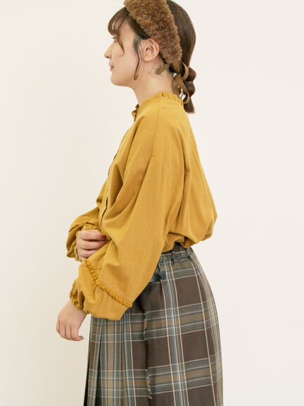 前後2WAY襟フリルチュニック(オフホワイト/チャコールグレー/マスタード)|Samansa Mos2(サマンサ モスモス)通販