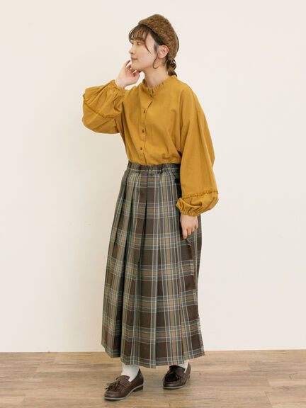 前後2WAY襟フリルチュニック(オフホワイト/チャコールグレー/マスタード)|Samansa Mos2(サマンサ モスモス)通販