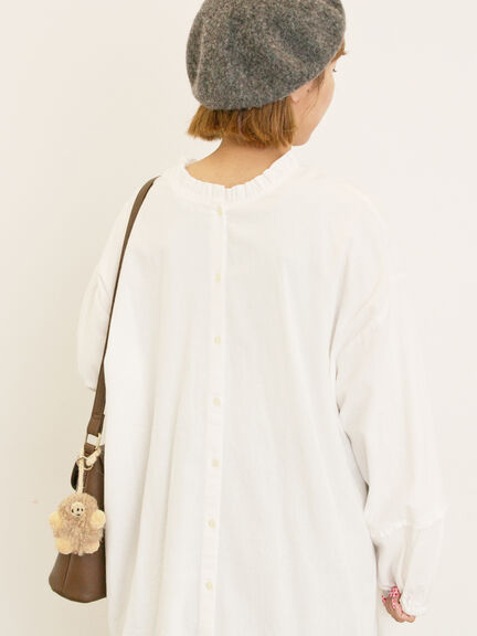 前後2WAY襟フリルチュニック(オフホワイト/チャコールグレー/マスタード)|Samansa Mos2(サマンサ モスモス)通販