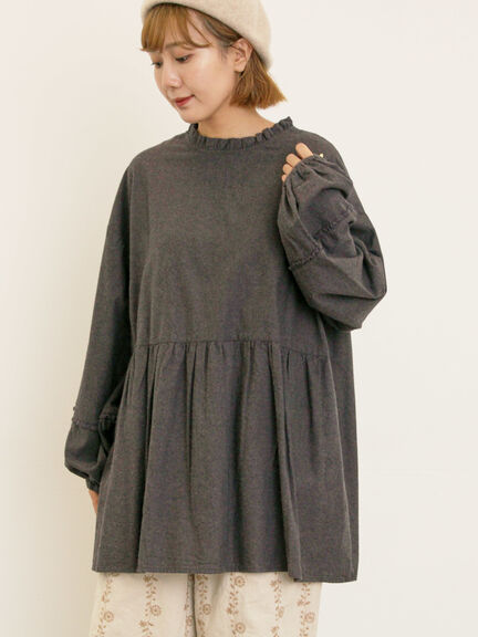 前後2WAY襟フリルチュニック(オフホワイト/チャコールグレー/マスタード)|Samansa Mos2(サマンサ モスモス)通販