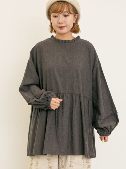 前後2WAY襟フリルチュニック(オフホワイト/チャコールグレー/マスタード)|Samansa Mos2(サマンサ モスモス)通販