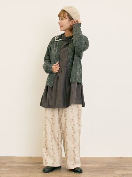 前後2WAY襟フリルチュニック(オフホワイト/チャコールグレー/マスタード)|Samansa Mos2(サマンサ モスモス)通販