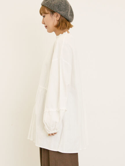 前後2WAY襟フリルチュニック(オフホワイト/チャコールグレー/マスタード)|Samansa Mos2(サマンサ モスモス)通販