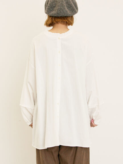 前後2WAY襟フリルチュニック(オフホワイト/チャコールグレー/マスタード)|Samansa Mos2(サマンサ モスモス)通販