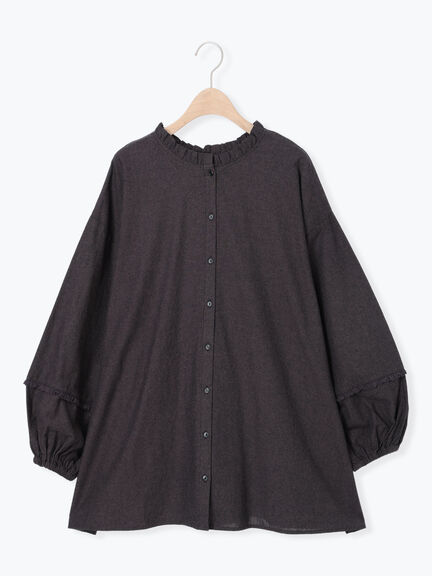 前後2WAY襟フリルチュニック(オフホワイト/チャコールグレー/マスタード)|Samansa Mos2(サマンサ モスモス)通販