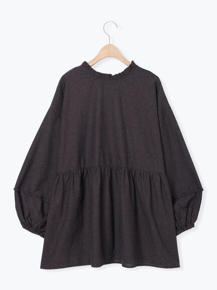 前後2WAY襟フリルチュニック(オフホワイト/チャコールグレー/マスタード)|Samansa Mos2(サマンサ モスモス)通販