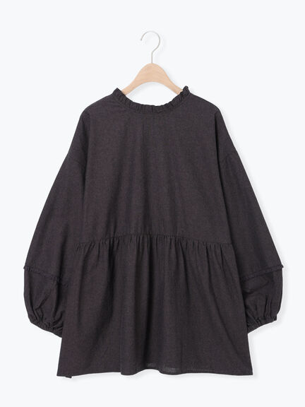 前後2WAY襟フリルチュニック(オフホワイト/チャコールグレー/マスタード)|Samansa Mos2(サマンサ モスモス)通販