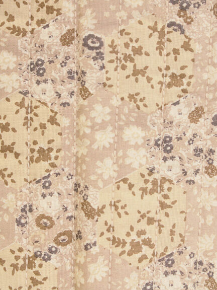 パッチワーク風花柄キルトビスチェ(ブラック/ベージュ/イエロー)|Samansa Mos2(サマンサ モスモス)通販