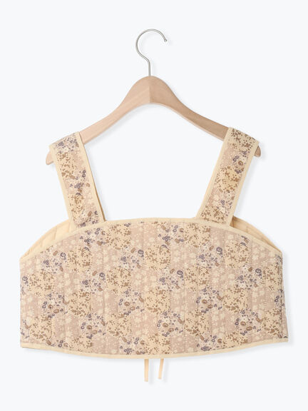 パッチワーク風花柄キルトビスチェ(ブラック/ベージュ/イエロー)|Samansa Mos2(サマンサ モスモス)通販