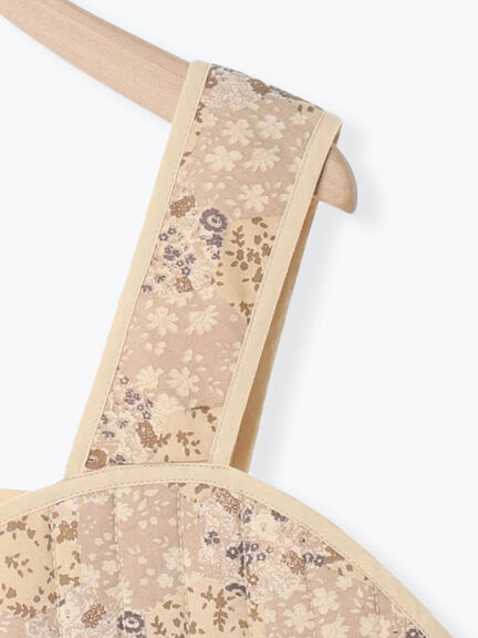 パッチワーク風花柄キルトビスチェ(ブラック/ベージュ/イエロー)|Samansa Mos2(サマンサ モスモス)通販