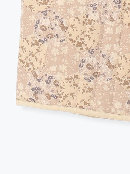 パッチワーク風花柄キルトビスチェ(ブラック/ベージュ/イエロー)|Samansa Mos2(サマンサ モスモス)通販