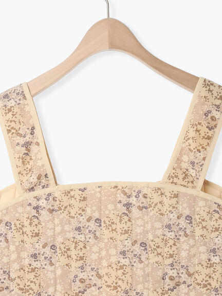 パッチワーク風花柄キルトビスチェ(ブラック/ベージュ/イエロー)|Samansa Mos2(サマンサ モスモス)通販