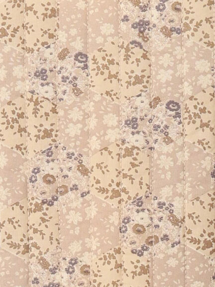 パッチワーク風花柄キルトビスチェ(ブラック/ベージュ/イエロー)|Samansa Mos2(サマンサ モスモス)通販