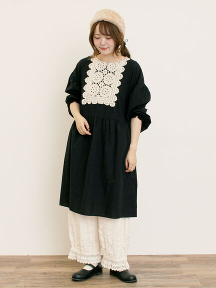 【M/Lサイズ】裾スカラップかぼちゃパンツ(ブラック/モカ/キナリ)|Samansa Mos2(サマンサ モスモス)通販