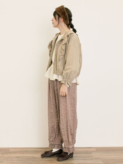 【M/Lサイズ】裾スカラップかぼちゃパンツ(ブラック/モカ/キナリ)|Samansa Mos2(サマンサ モスモス)通販