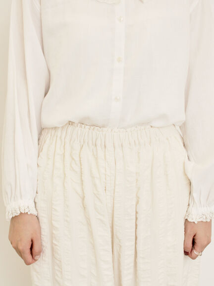 【M/Lサイズ】裾スカラップかぼちゃパンツ(ブラック/モカ/キナリ)|Samansa Mos2(サマンサ モスモス)通販