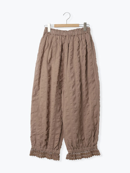 【M/Lサイズ】裾スカラップかぼちゃパンツ(ブラック/モカ/キナリ)|Samansa Mos2(サマンサ モスモス)通販