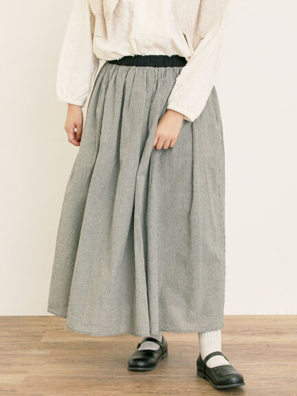 配色ベルトギャザースカート(ブラック/ベージュ/ブルー)|Samansa Mos2(サマンサ モスモス)通販