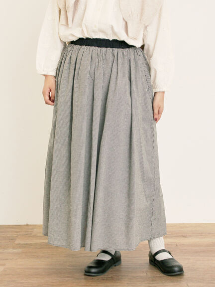 配色ベルトギャザースカート(ブラック/ベージュ/ブルー)|Samansa Mos2(サマンサ モスモス)通販