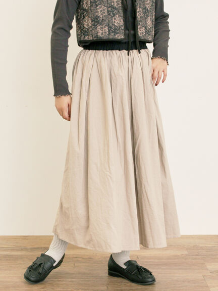 配色ベルトギャザースカート(ブラック/ベージュ/ブルー)|Samansa Mos2(サマンサ モスモス)通販