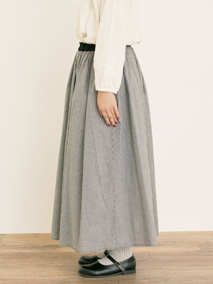 配色ベルトギャザースカート(ブラック/ベージュ/ブルー)|Samansa Mos2(サマンサ モスモス)通販