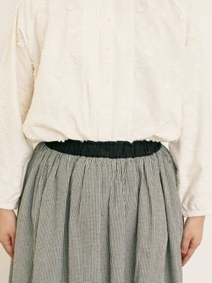 配色ベルトギャザースカート(ブラック/ベージュ/ブルー)|Samansa Mos2(サマンサ モスモス)通販