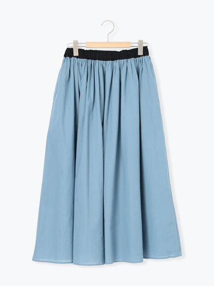 配色ベルトギャザースカート(ブラック/ベージュ/ブルー)|Samansa Mos2(サマンサ モスモス)通販