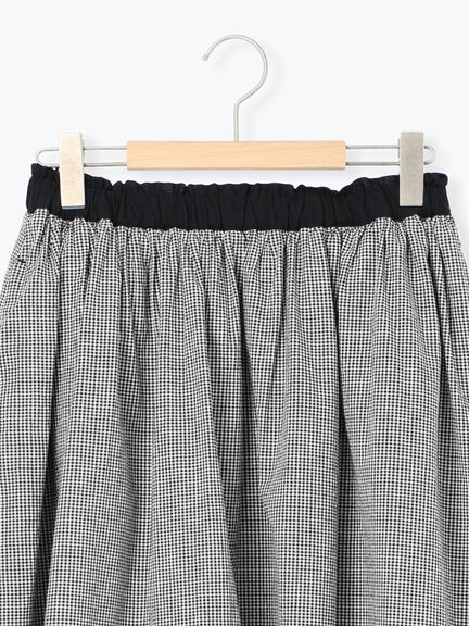 配色ベルトギャザースカート(ブラック/ベージュ/ブルー)|Samansa Mos2(サマンサ モスモス)通販