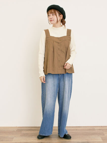 【ゆべし×Samansa Mos2】前後2WAYビスチェ(グレー/ブラック/ベージュ/キャメル)|Samansa Mos2(サマンサ モスモス)通販