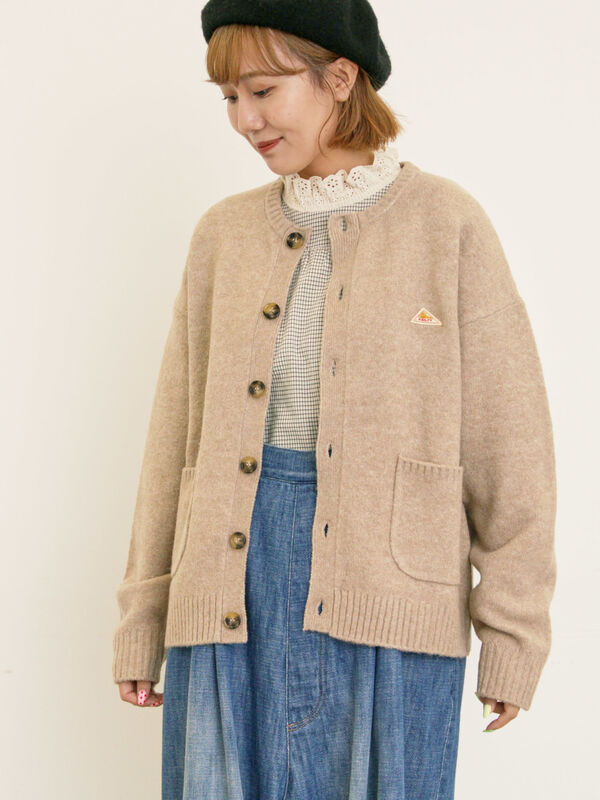 【KELTY×Samansa Mos2】クルーネックカーディガン(チャコールグレー/レッド/ベージュ/イエロー)|Samansa Mos2(サマンサ モスモス)通販