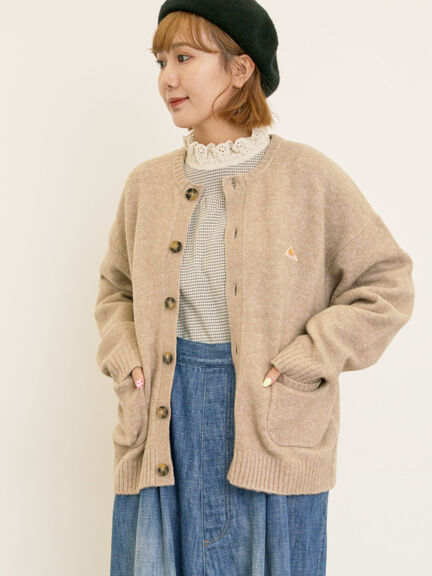 【KELTY×Samansa Mos2】クルーネックカーディガン(チャコールグレー/レッド/ベージュ/イエロー)|Samansa Mos2(サマンサ モスモス)通販