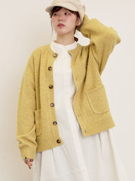 【KELTY×Samansa Mos2】クルーネックカーディガン(チャコールグレー/レッド/ベージュ/イエロー)|Samansa Mos2(サマンサ モスモス)通販