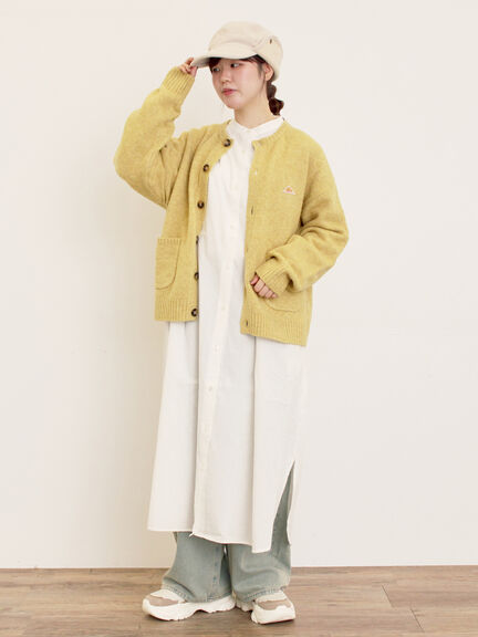 【KELTY×Samansa Mos2】クルーネックカーディガン(チャコールグレー/レッド/ベージュ/イエロー)|Samansa Mos2(サマンサ モスモス)通販