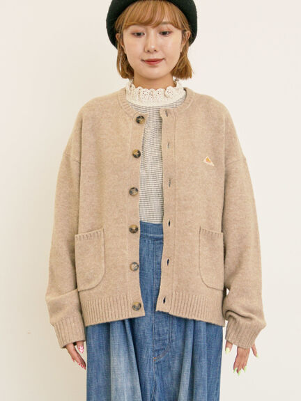 【KELTY×Samansa Mos2】クルーネックカーディガン(チャコールグレー/レッド/ベージュ/イエロー)|Samansa Mos2(サマンサ モスモス)通販