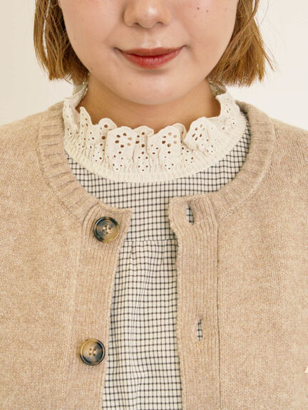 【KELTY×Samansa Mos2】クルーネックカーディガン(チャコールグレー/レッド/ベージュ/イエロー)|Samansa Mos2(サマンサ モスモス)通販