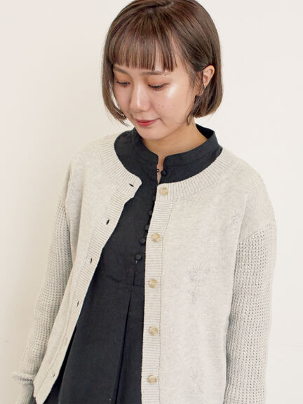 ◎刺繍カーディガン(グレー/チャコールグレー/レッド)|Samansa Mos2(サマンサ モスモス)通販