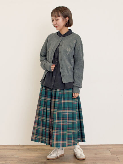 ◎刺繍カーディガン(グレー/チャコールグレー/レッド)|Samansa Mos2(サマンサ モスモス)通販