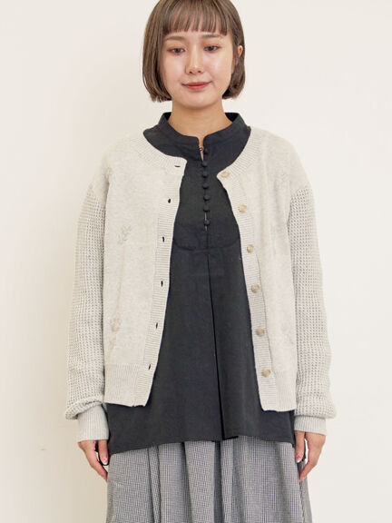 ◎刺繍カーディガン(グレー/チャコールグレー/レッド)|Samansa Mos2(サマンサ モスモス)通販