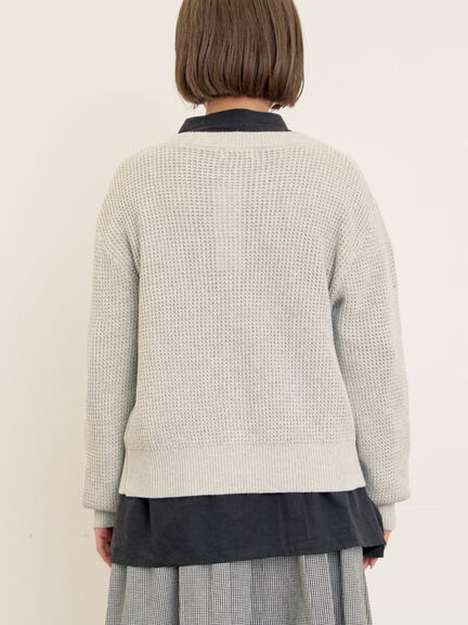 ◎刺繍カーディガン(グレー/チャコールグレー/レッド)|Samansa Mos2(サマンサ モスモス)通販