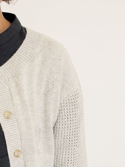 ◎刺繍カーディガン(グレー/チャコールグレー/レッド)|Samansa Mos2(サマンサ モスモス)通販