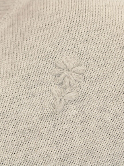 ◎刺繍カーディガン(グレー/チャコールグレー/レッド)|Samansa Mos2(サマンサ モスモス)通販