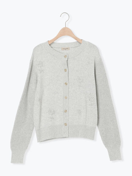 ◎刺繍カーディガン(グレー/チャコールグレー/レッド)|Samansa Mos2(サマンサ モスモス)通販