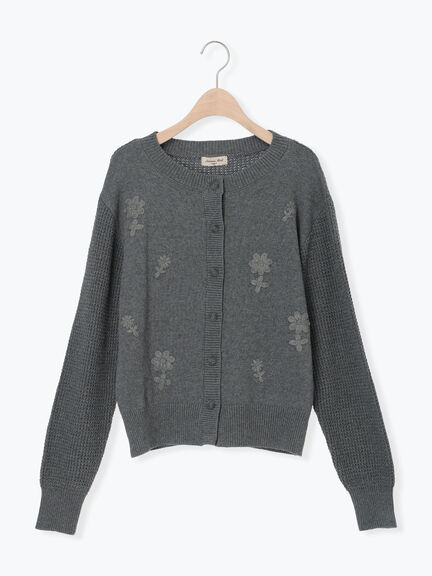 ◎刺繍カーディガン(グレー/チャコールグレー/レッド)|Samansa Mos2(サマンサ モスモス)通販