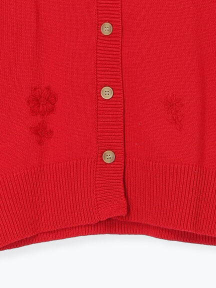 ◎刺繍カーディガン(グレー/チャコールグレー/レッド)|Samansa Mos2(サマンサ モスモス)通販