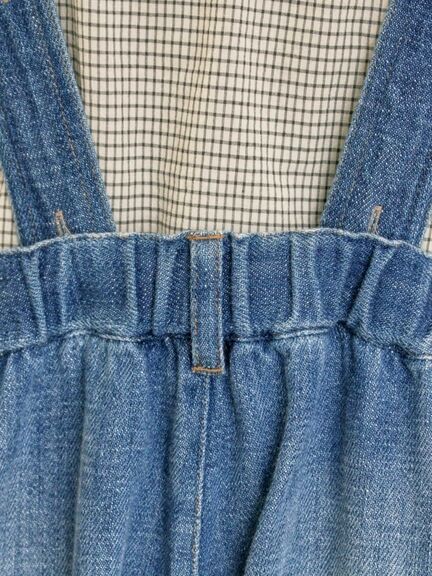 デニム/ツイルサスペンダー付きパンツ(ベージュ/ブルー/ネイビー)|Samansa Mos2(サマンサ モスモス)通販